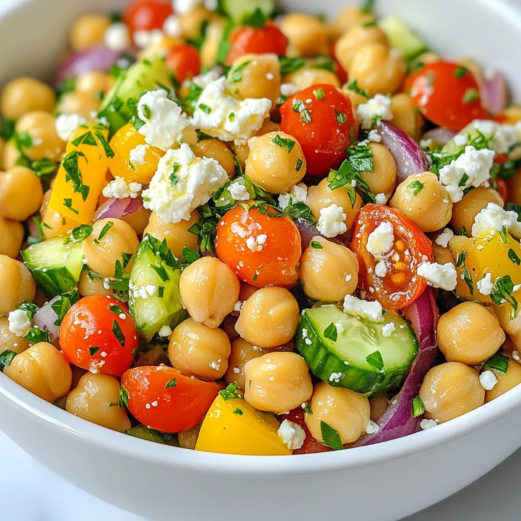 Mediterranean Chickpea Salad Tasty and Nutritious Dish