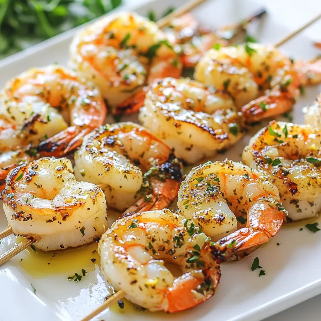 Garlic Herb Shrimp Skewers Tasty Grilled Delight