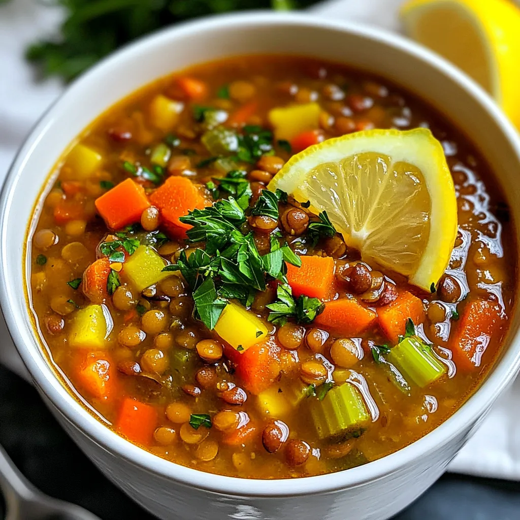 Mediterranean Lentil Soup Flavorful and Healthy Dish