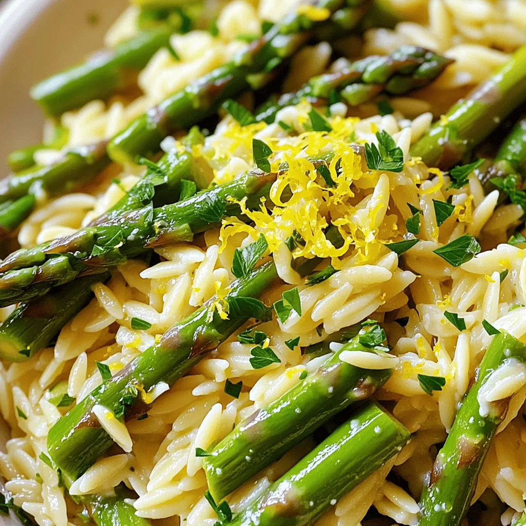 Lemon Parmesan Asparagus Orzo Simple and Tasty Meal