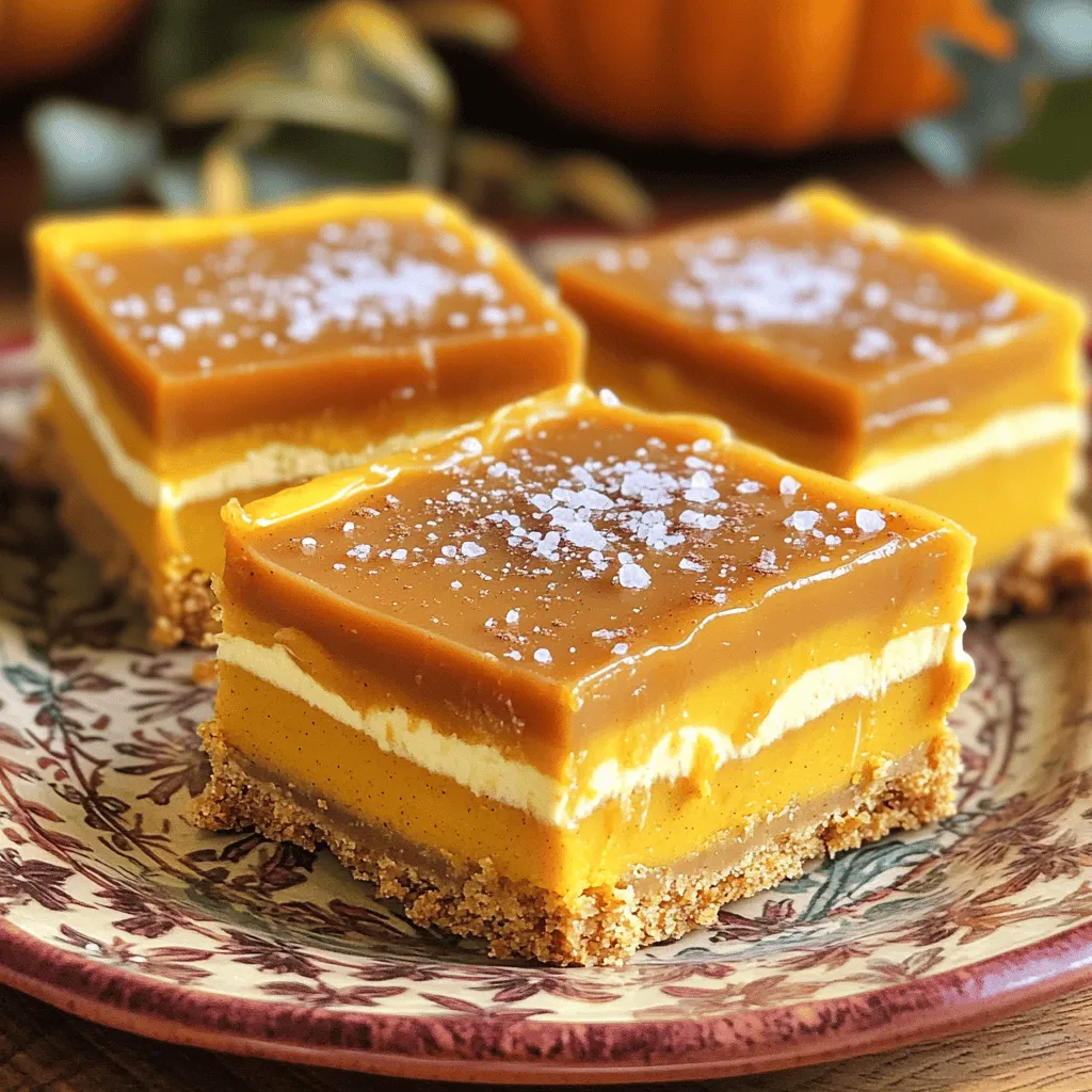 No-Bake Salted Caramel Pumpkin Bars Delightful Treat