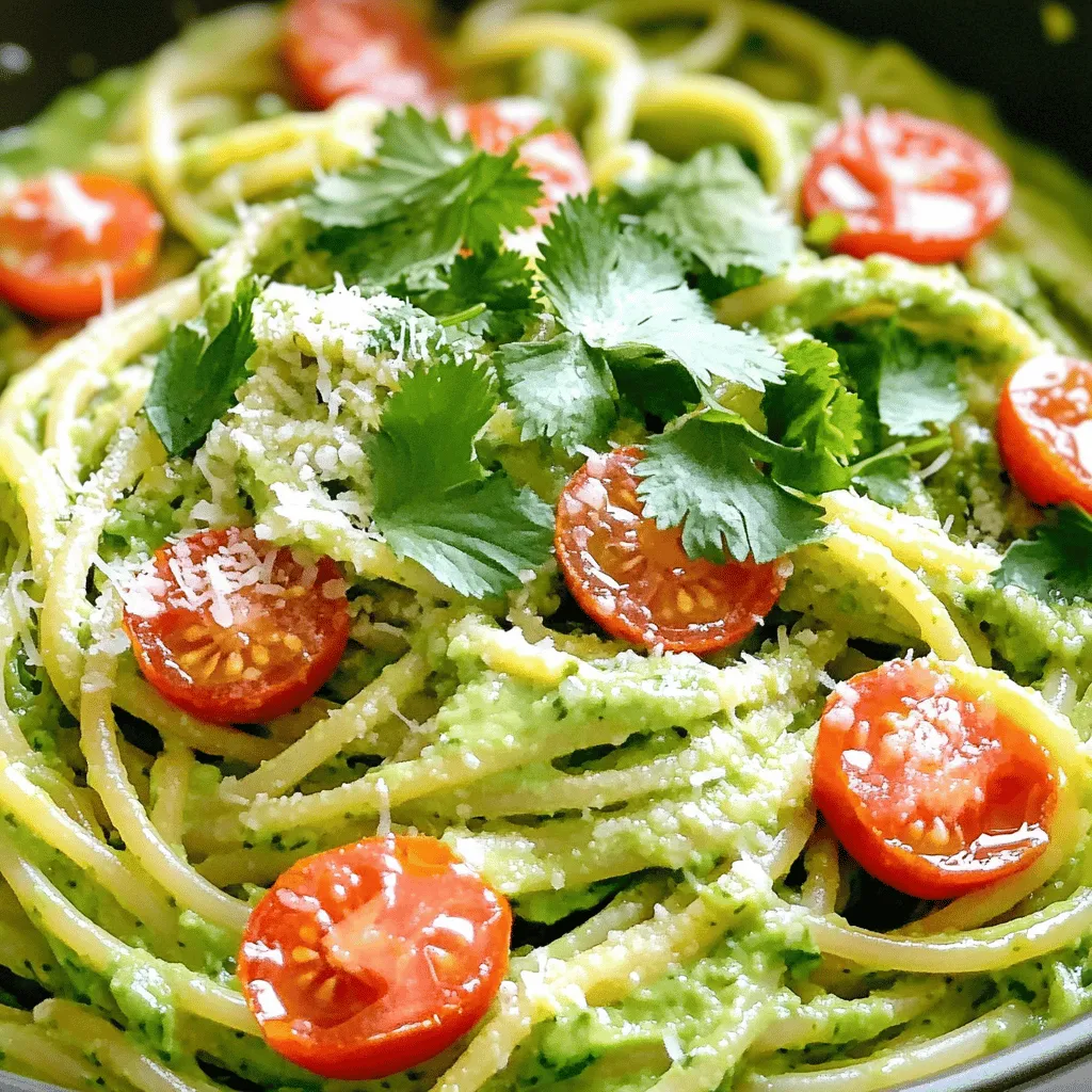 Creamy Avocado Cilantro Pasta Delightful Easy Meal