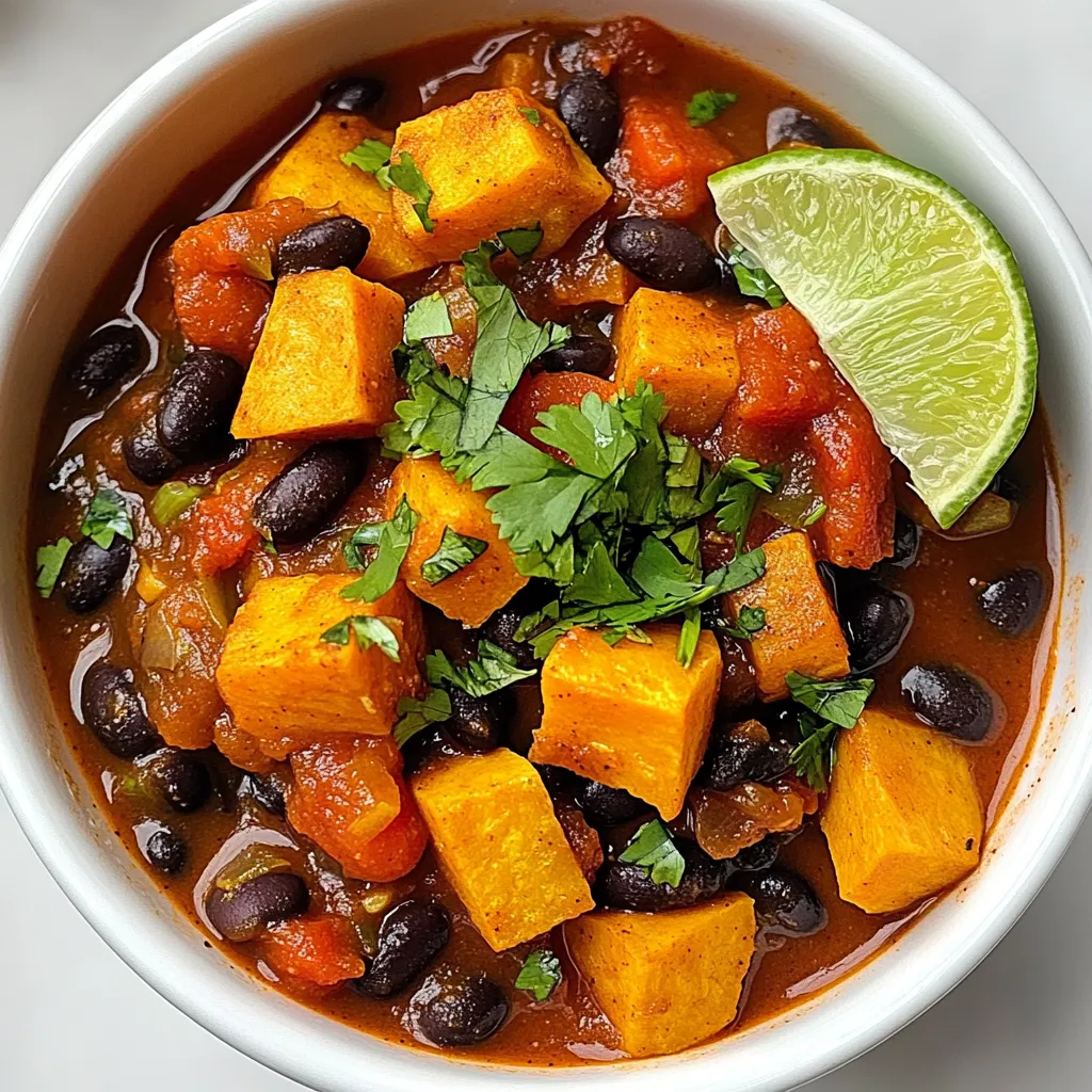 Sweet Potato Black Bean Chili Hearty and Healthy Meal