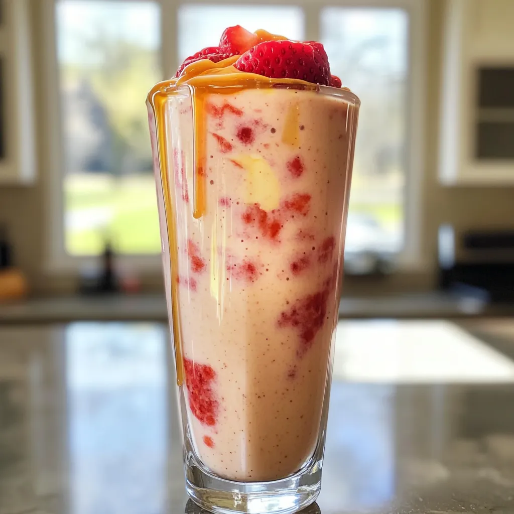 High-Protein Strawberry Cheesecake Smoothie Delight