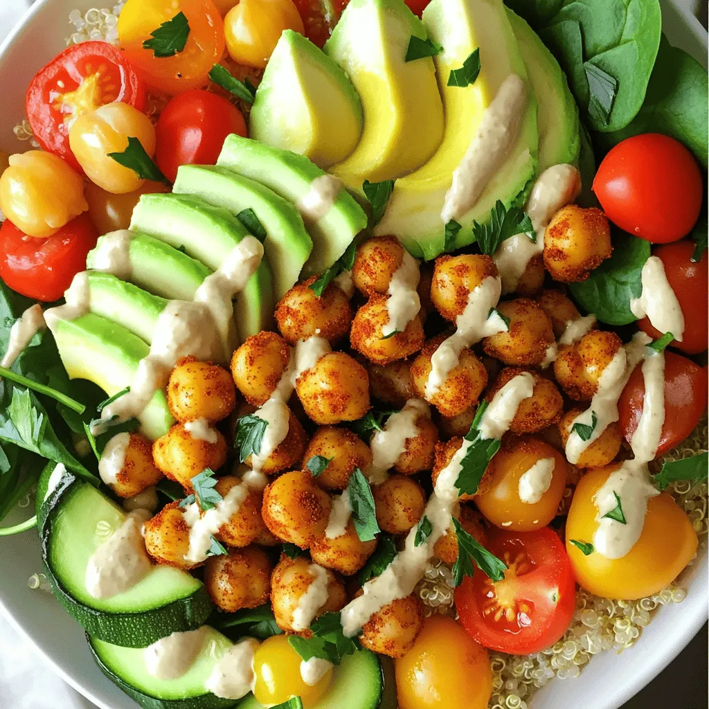 Roasted Chickpea Veggie Bowls Packed with Flavor