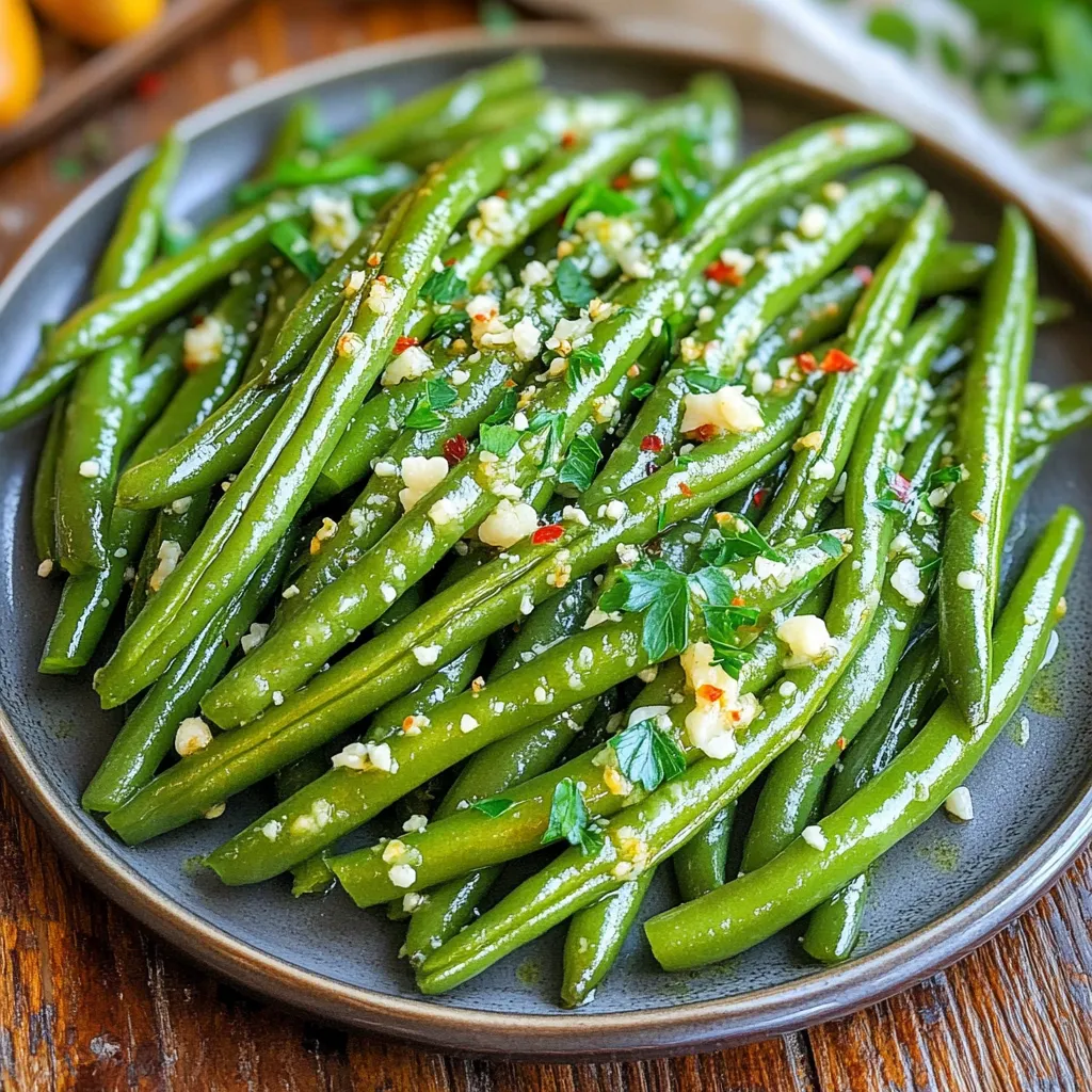 Air Fryer Garlic Parmesan Green Beans Quick and Crunchy