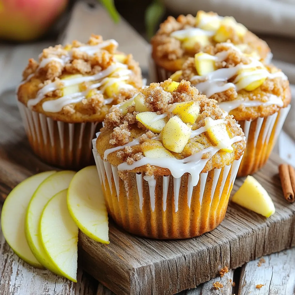 Irresistible Apple Streusel Muffins with Glaze Bakery