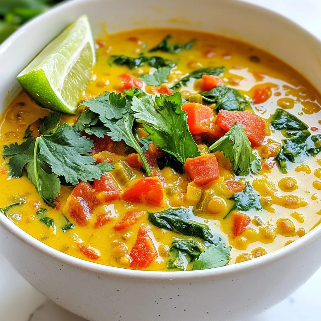 Coconut Curry Lentil Soup Nourishing and Flavorful Dish