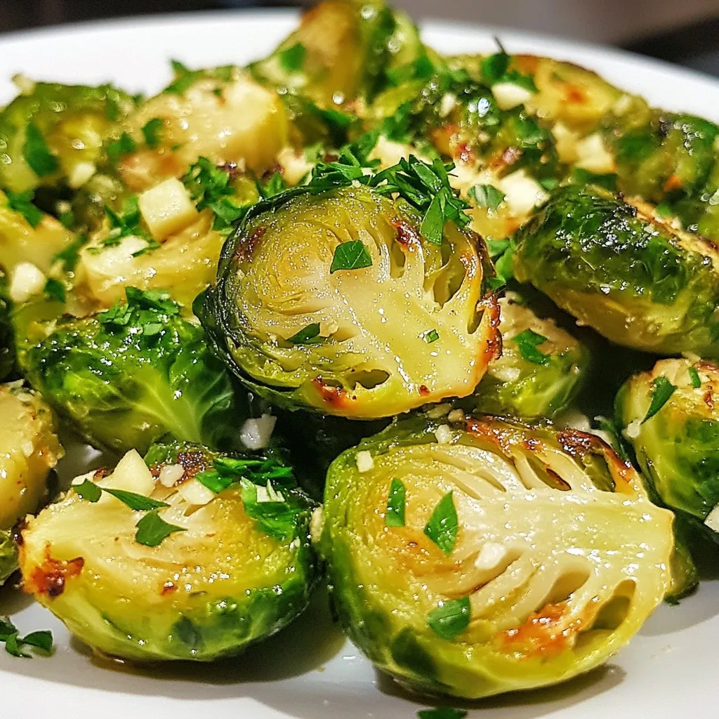 Garlic Herb Roasted Brussels Sprouts Flavorful Dish