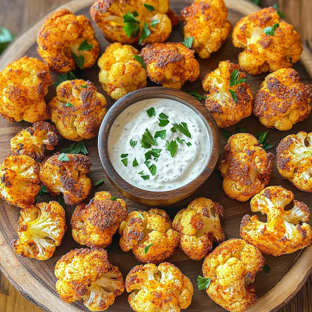 Air Fryer Spicy Cauliflower Bites Flavorful Snack Treat