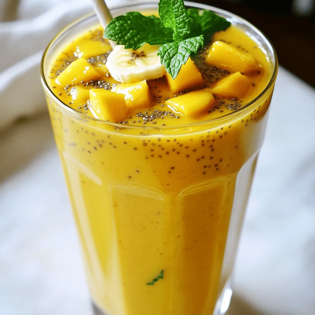 Mango Coconut Chia Smoothie Refreshing and Nutritious