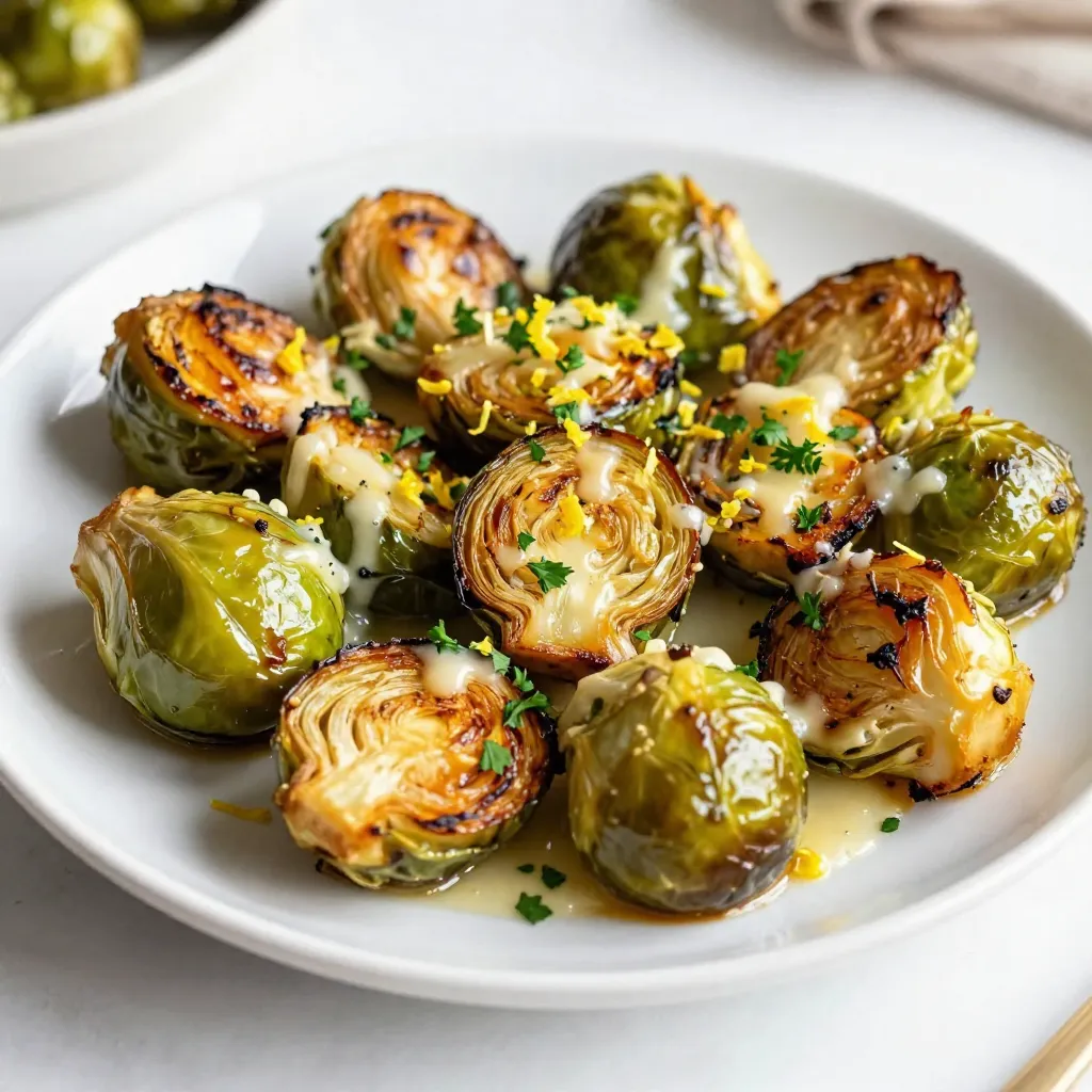 Garlic Parmesan Roasted Brussels Sprouts Tasty Treat