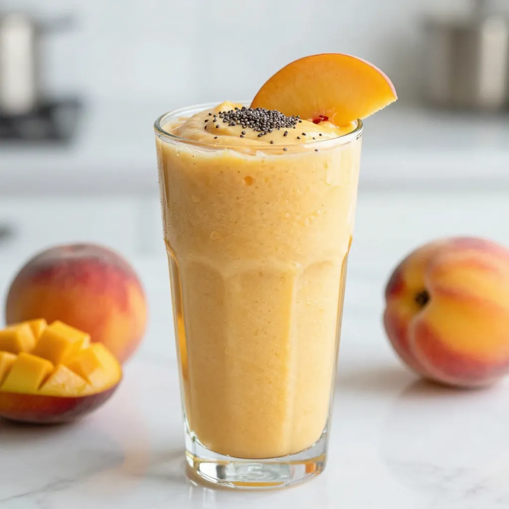 Peach Mango Smoothie Refreshing and Creamy Delight
