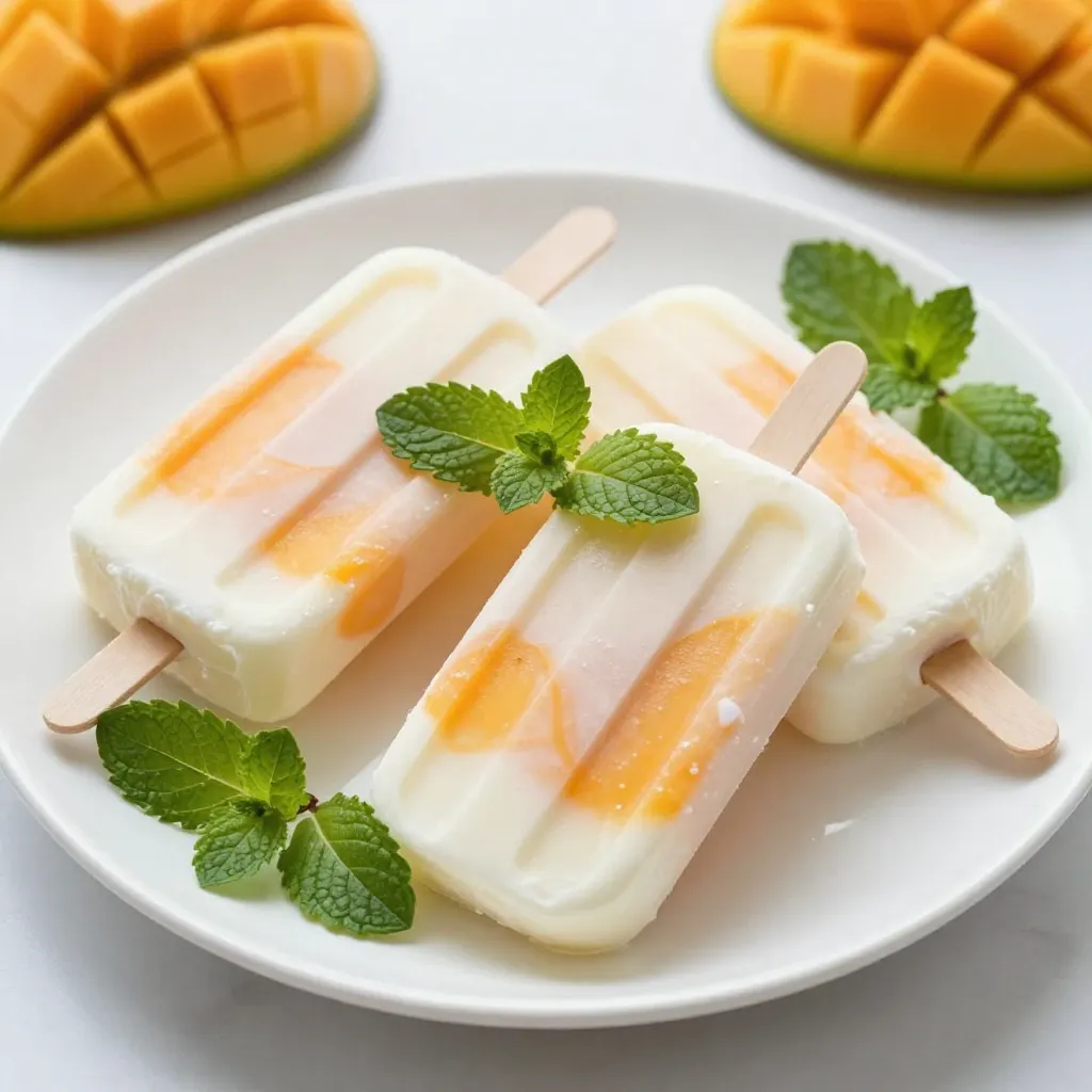 Coconut Mango Popsicles Refreshing Summer Treat