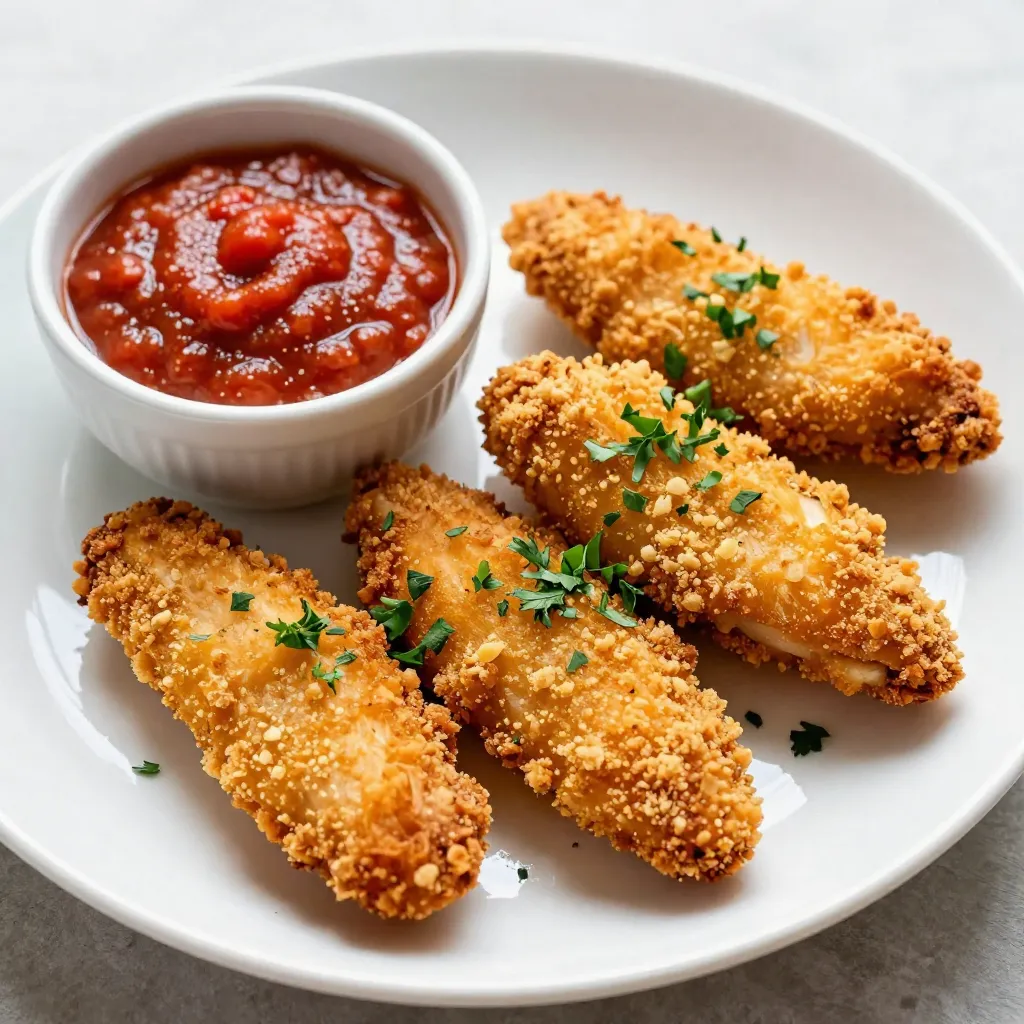 Baked Garlic Parmesan Chicken Tenders Crispy Delight