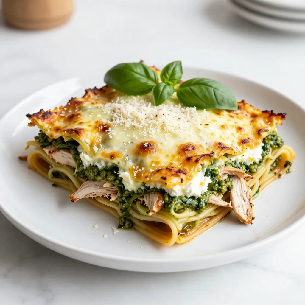 Creamy Pesto Chicken Lasagna Flavorful and Easy Recipe