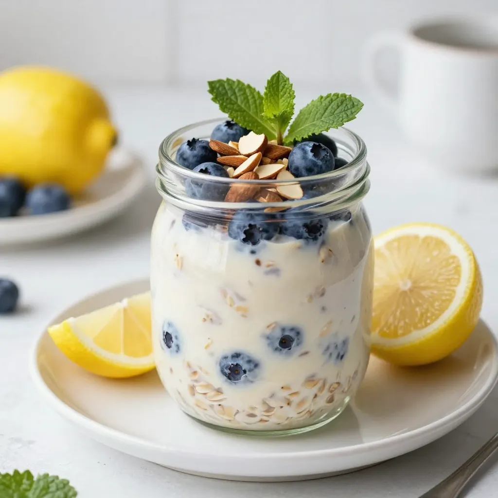 Lemon Blueberry Overnight Oats Tasty and Easy Recipe