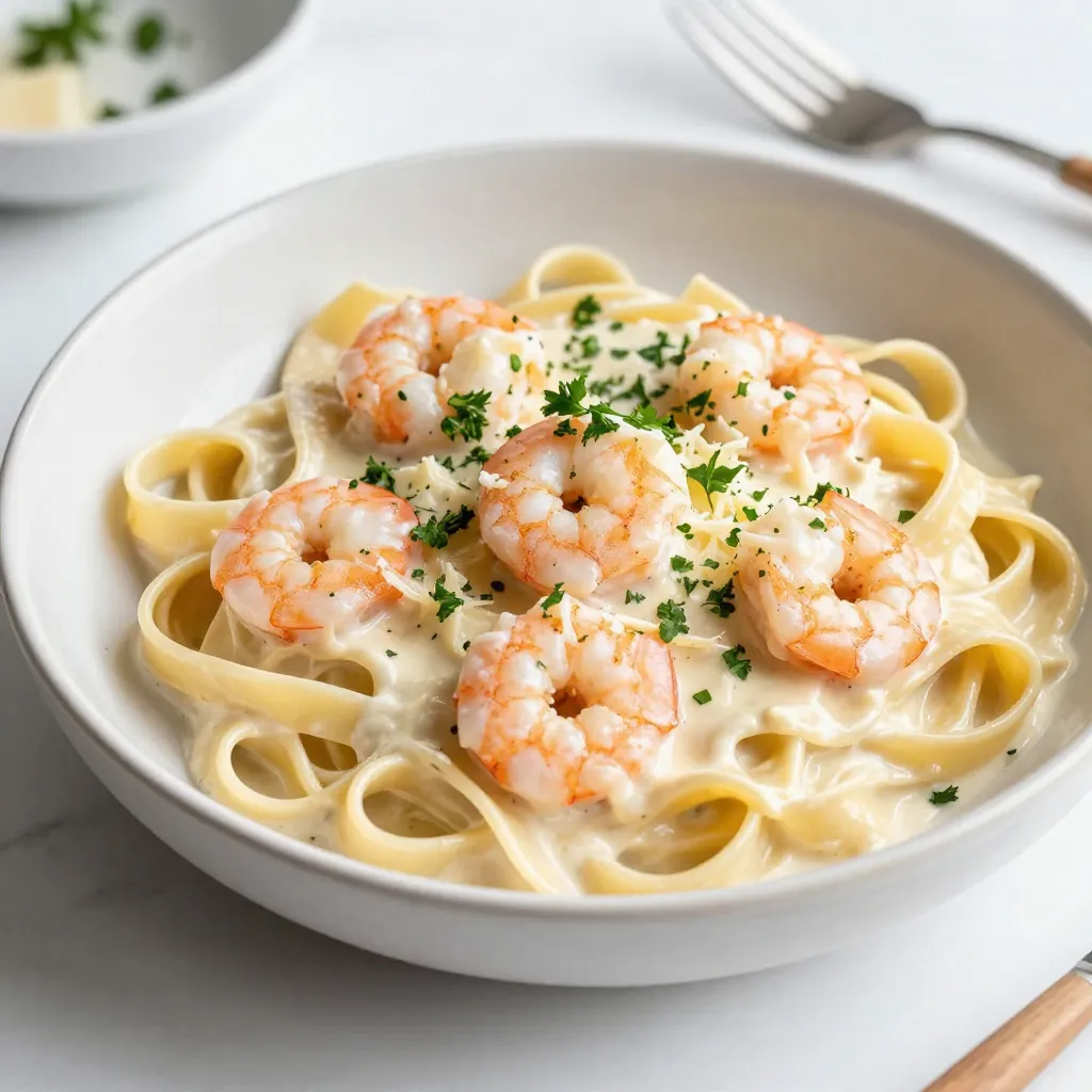 Creamy Garlic Shrimp Alfredo Rich and Flavorful Dish