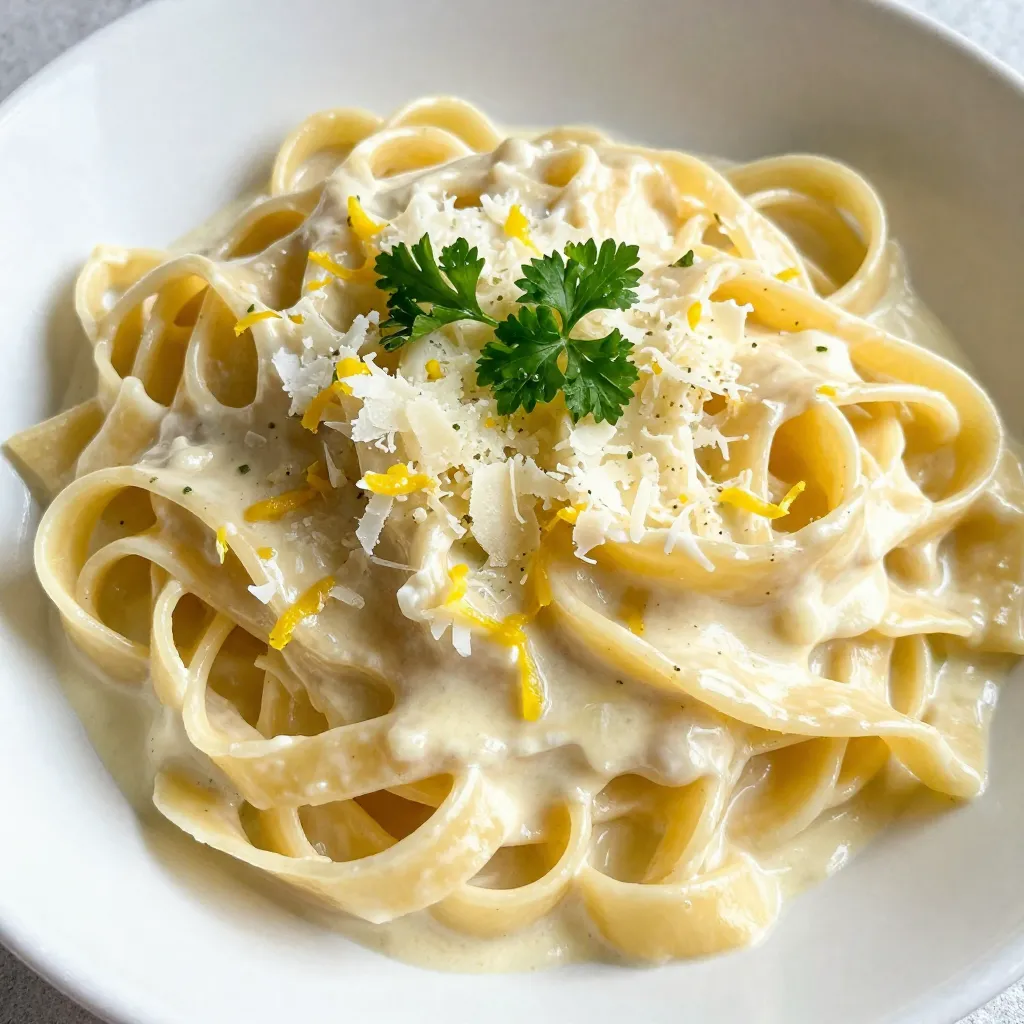 Creamy Lemon Garlic Pasta Delightfully Quick Recipe