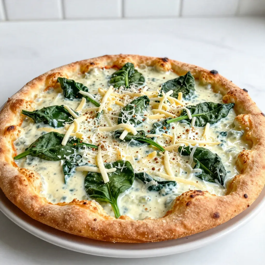 Creamy Spinach Alfredo Pizza Irresistible and Easy