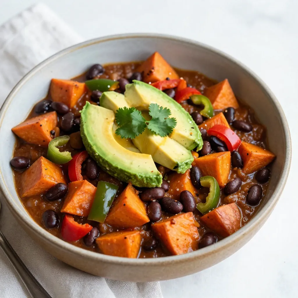 Savory Sweet Potato Black Bean Chili Recipe Now
