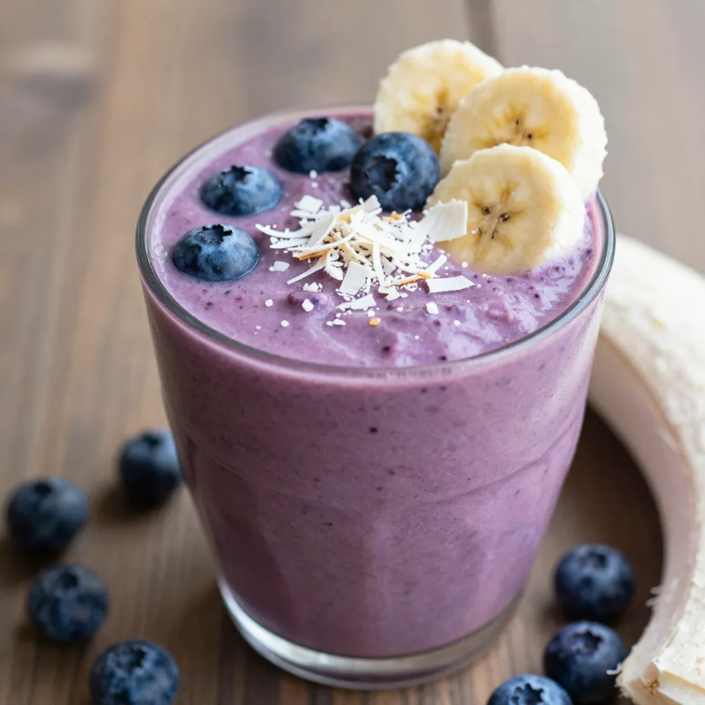 Blueberry Coconut Smoothie Creamy and Refreshing Drink