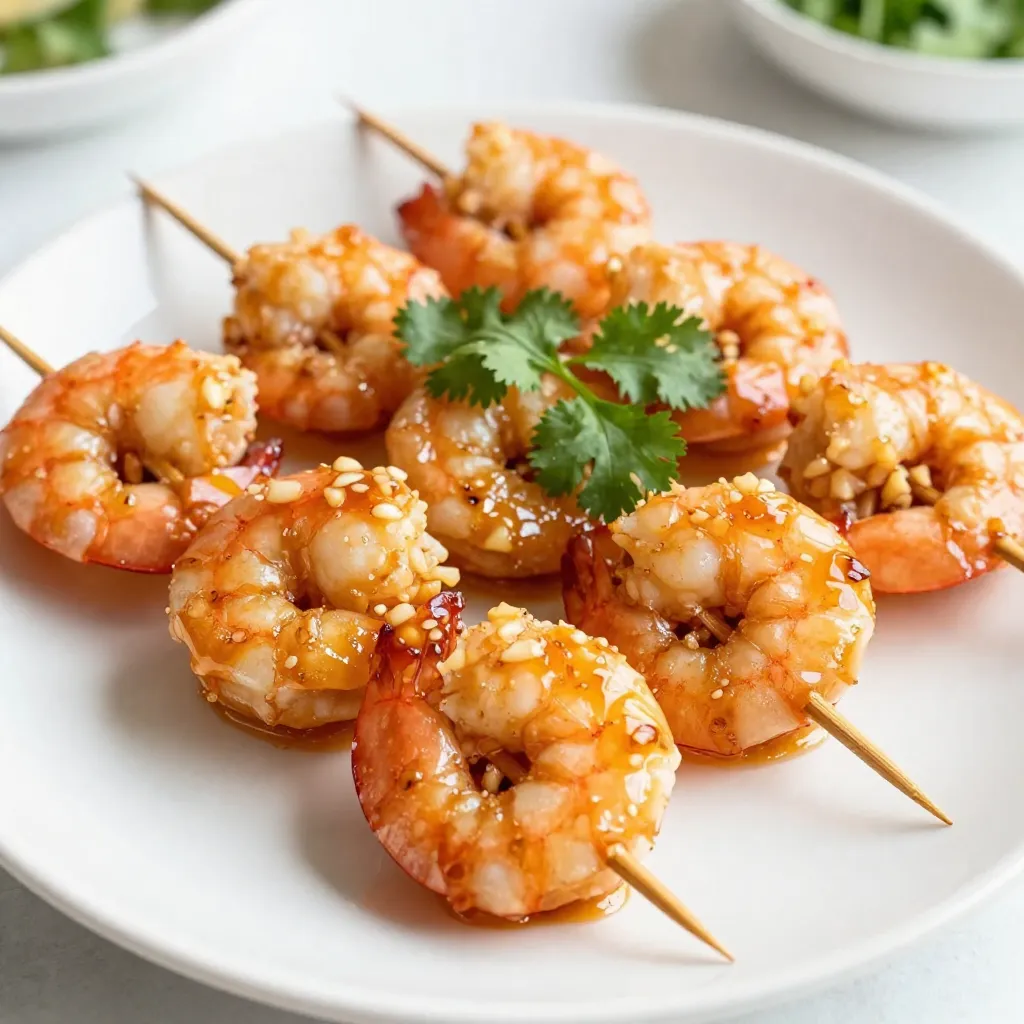 Honey Garlic Shrimp Skewers Savory Grilled Delight