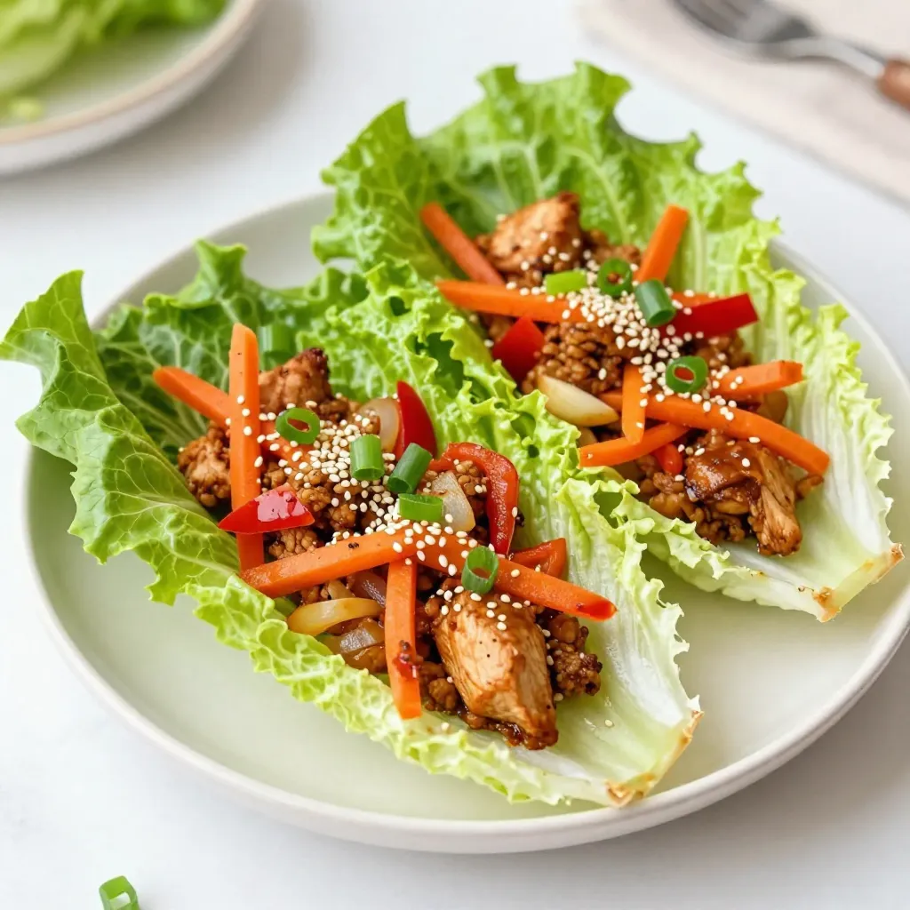 Teriyaki Chicken Lettuce Wraps Easy and Flavorful Dish