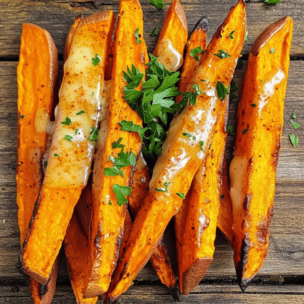 Garlic Butter Sweet Potato Fries Air Fryer Delight
