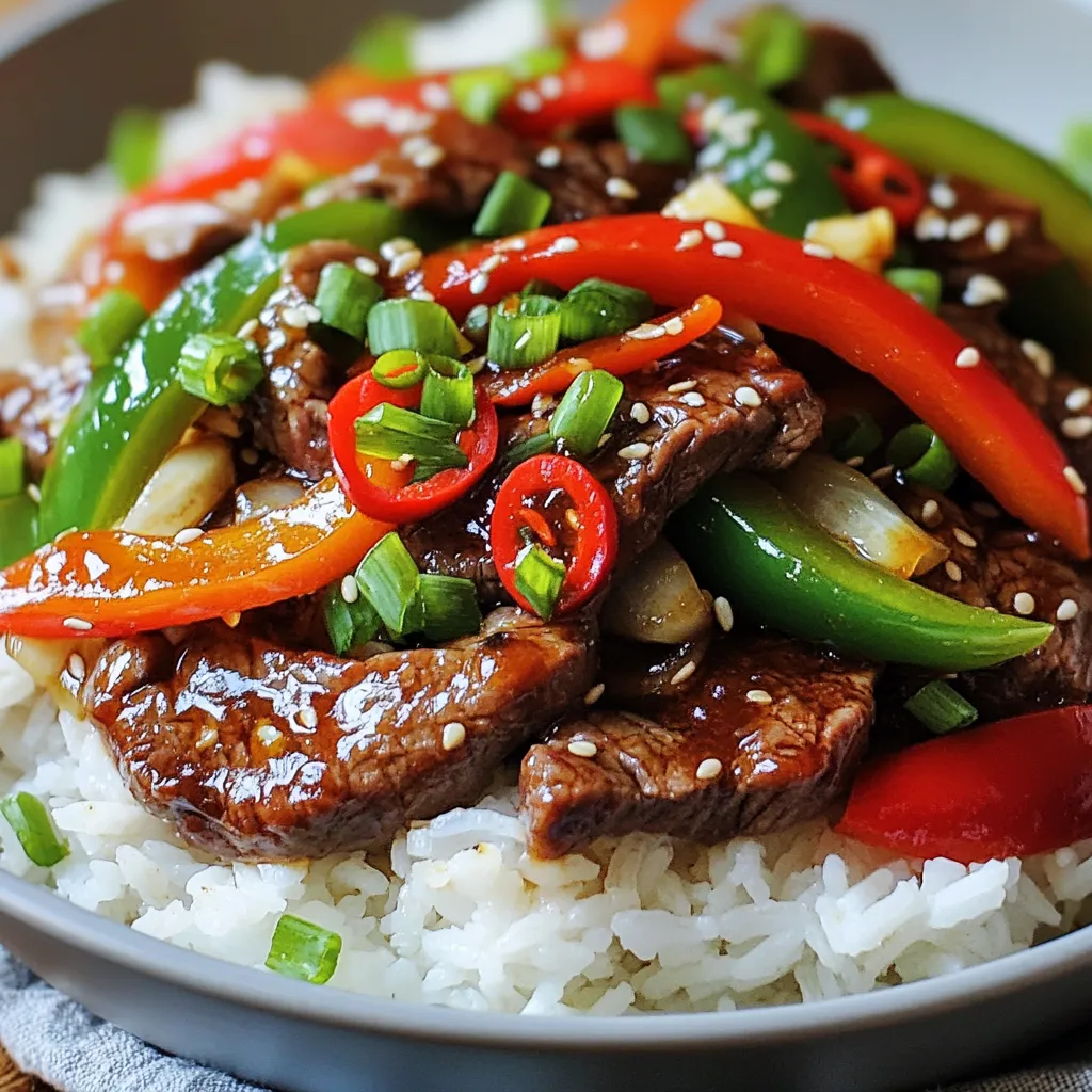 Garlic Chili Beef Stir Fry 15 Minutes Fast Recipe