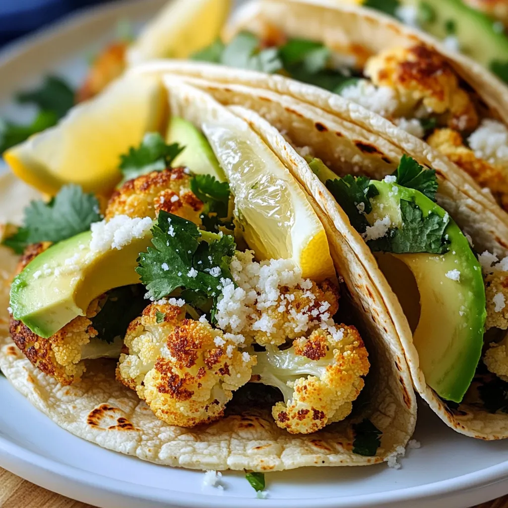 Lemon Parmesan Cauliflower Tacos Fresh and Flavorful