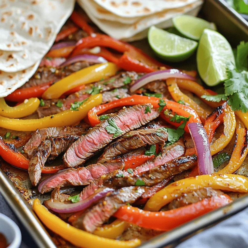 Garlic Herb Steak Fajitas Sheet Pan Delight