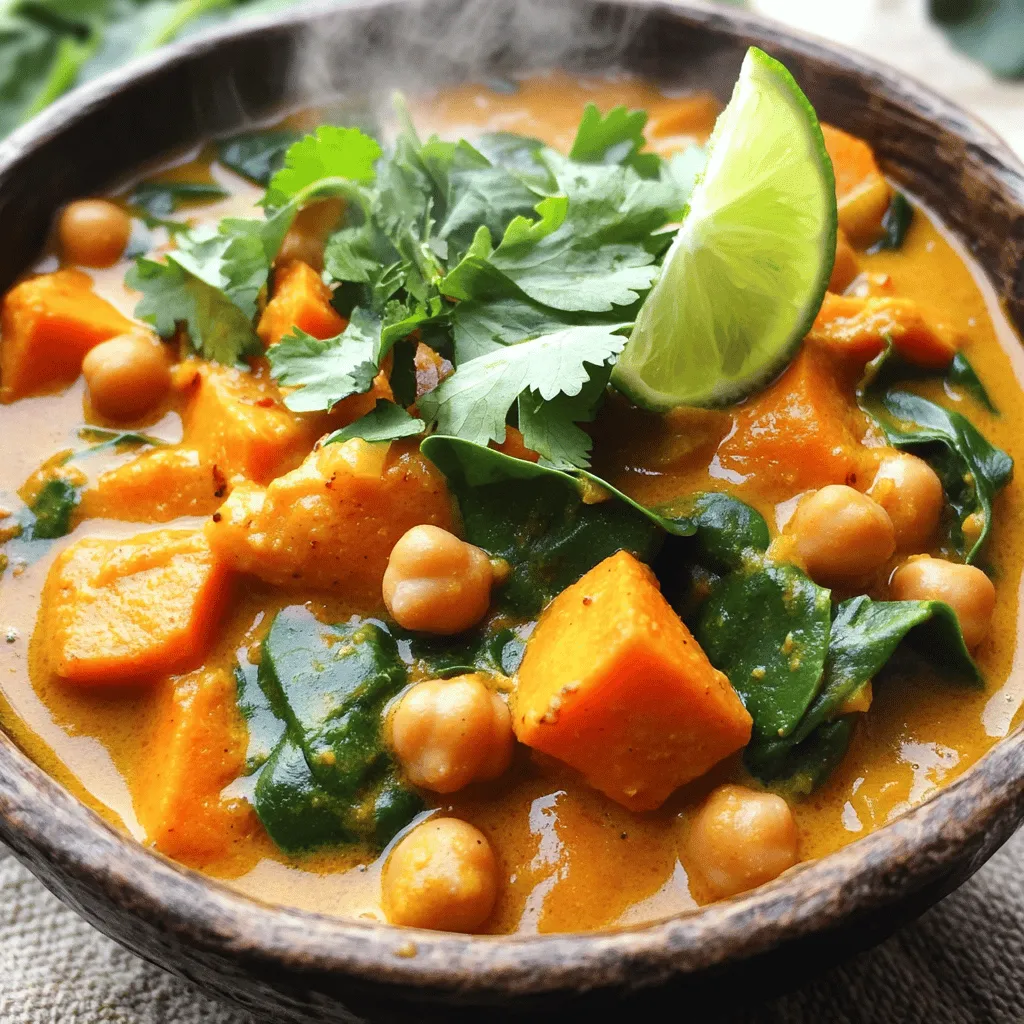 Vegan Sweet Potato Chickpea Curry Flavor-Filled Dish