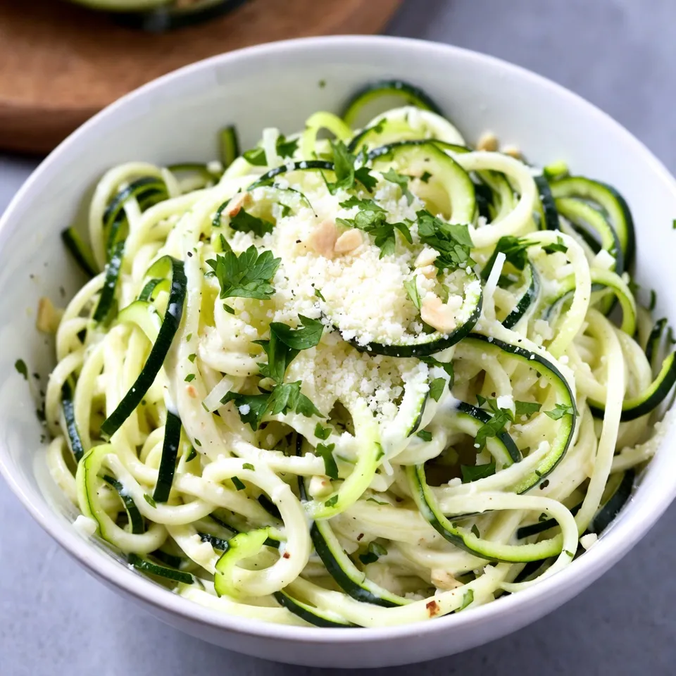Garlic Parmesan Zoodle Alfredo Flavorful and Easy Dish