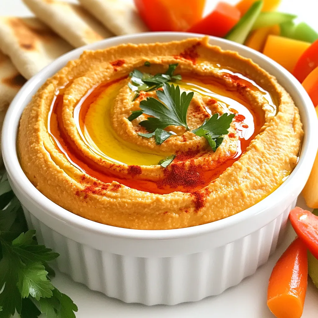 Roasted Red Pepper Hummus Flavorful and Simple Dip