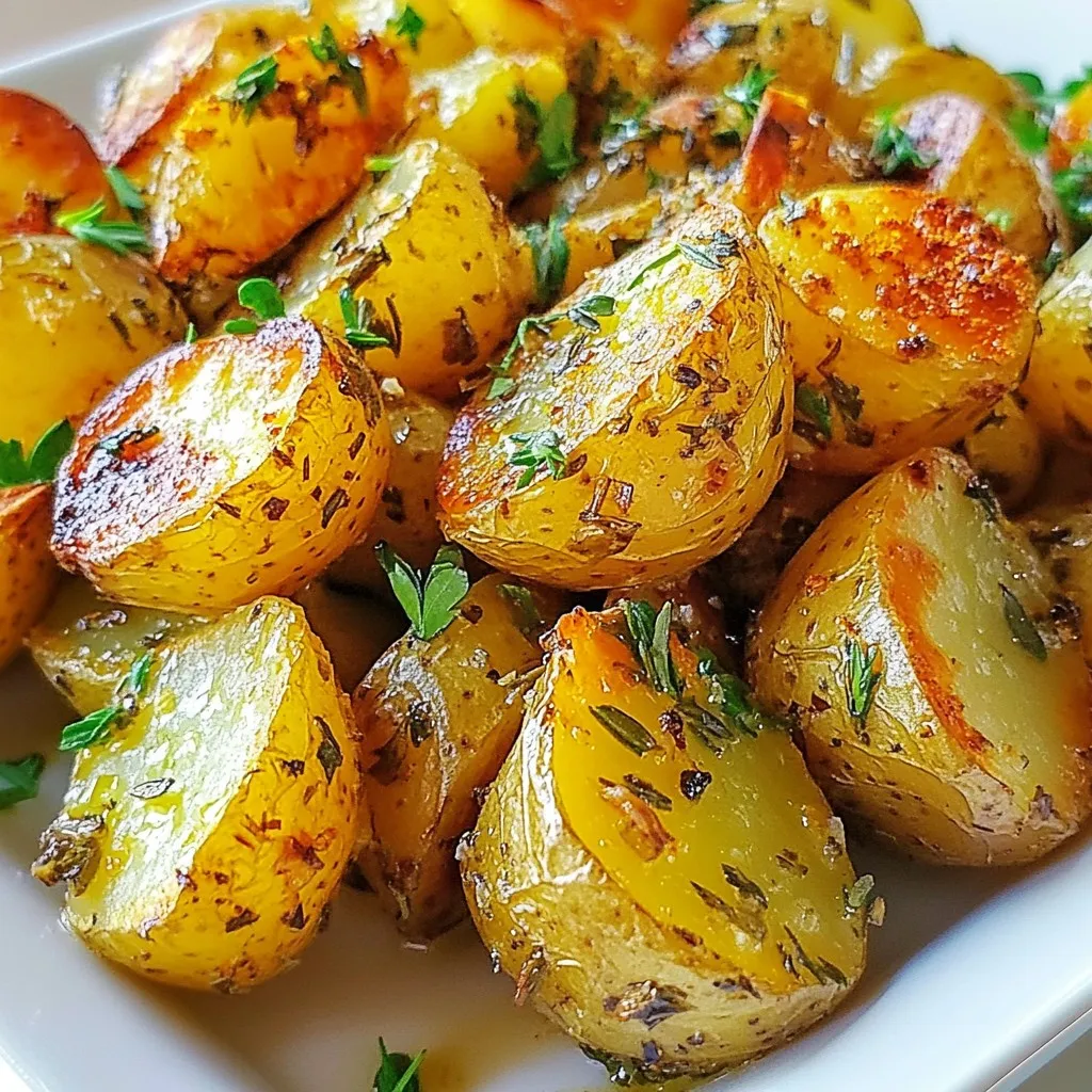 Garlic Herb Roasted Baby Potatoes Tender and Tasty Dish