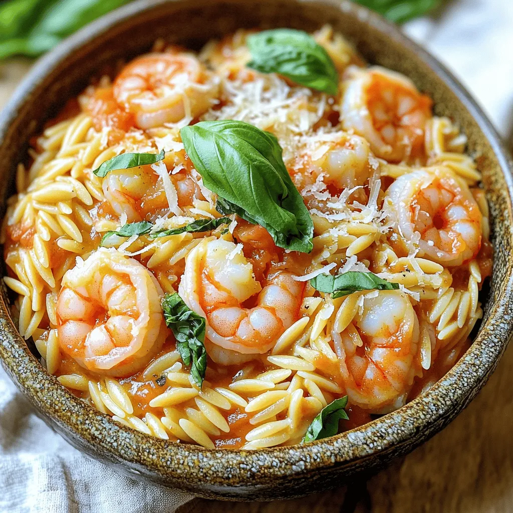 Creamy Tomato Garlic Shrimp Orzo 15 Minutes Delight