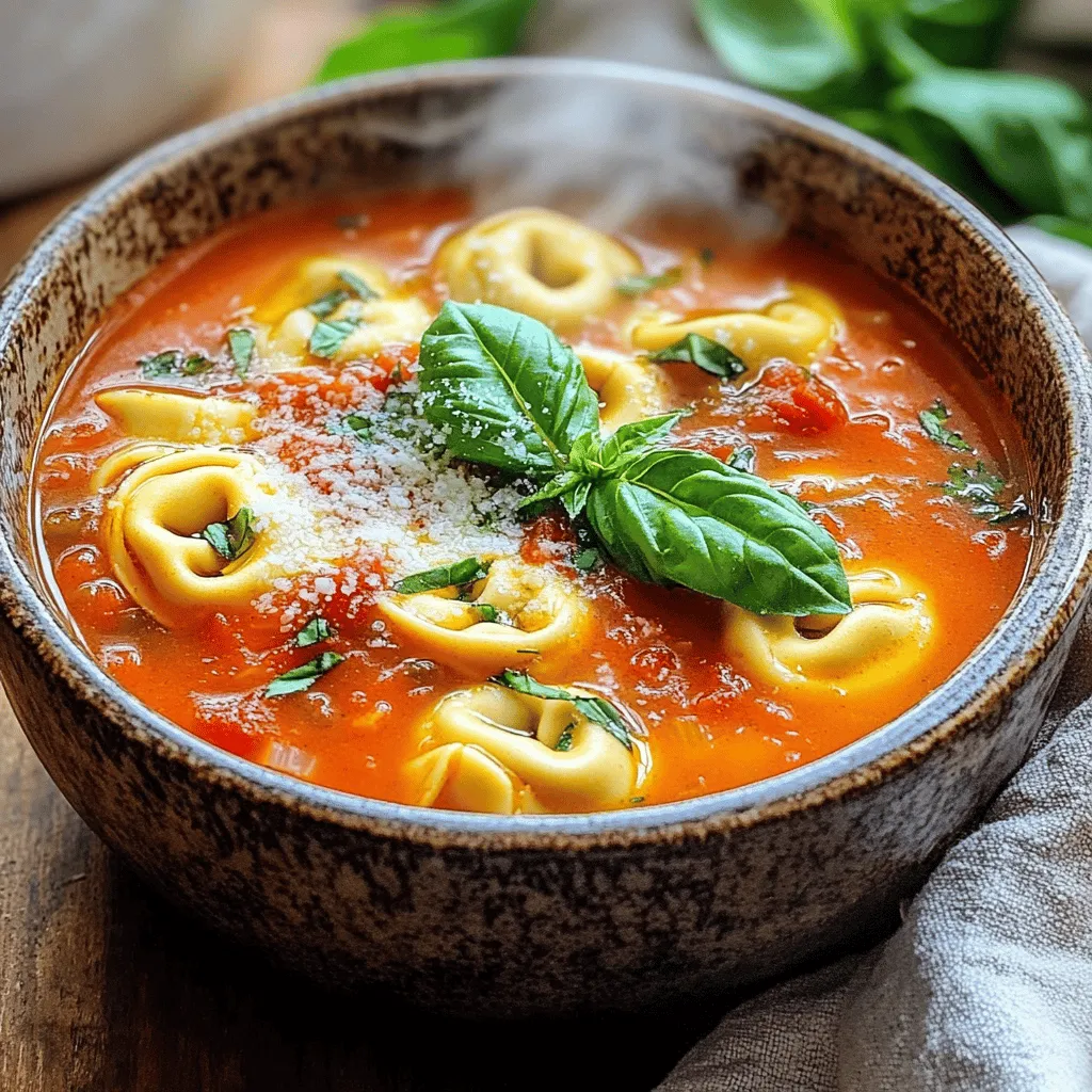 Creamy Tomato Basil Tortellini Soup Comfort Dish