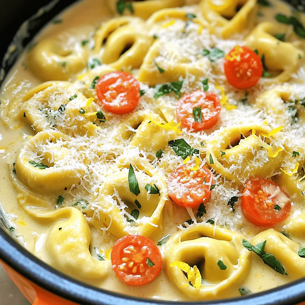One-Pot Creamy Lemon Basil Tortellini Delight