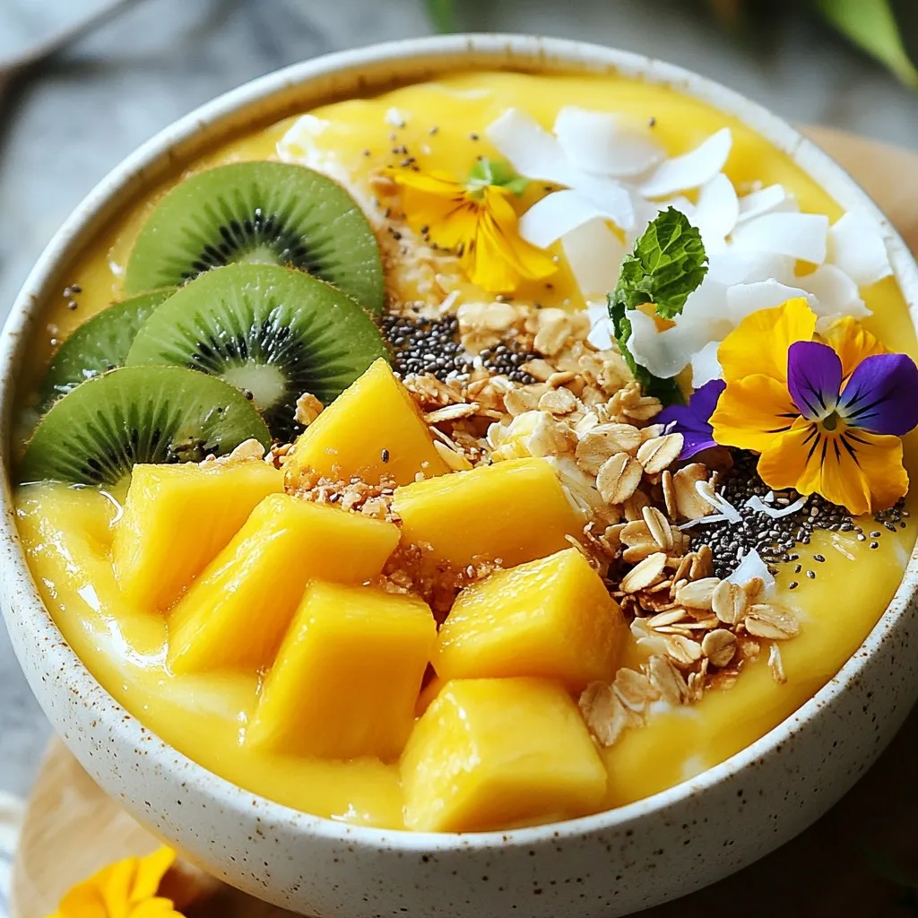 Mango Pineapple Smoothie Bowl Refreshing and Nutritious