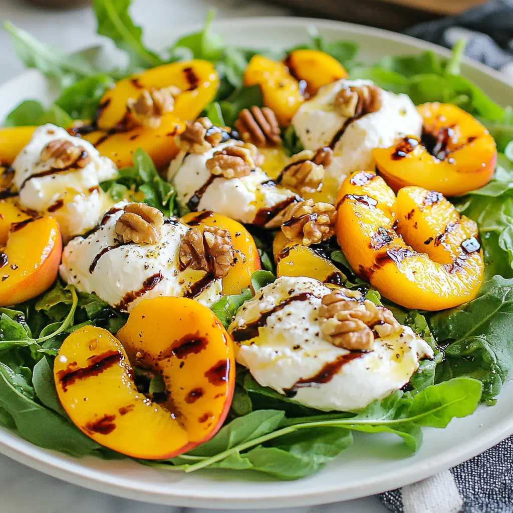 Grilled Peach Burrata Salad Fresh and Flavorful Treat