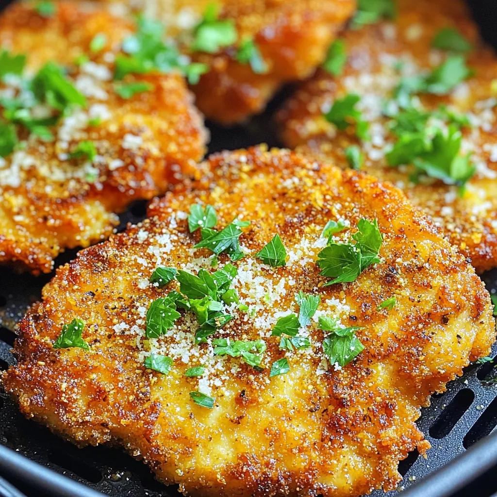 Air Fryer Garlic Chicken Cutlets Juicy and Flavorful