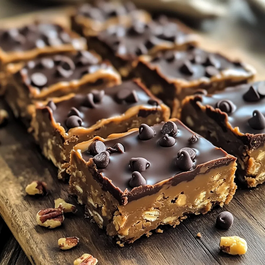 Peanut Butter Oatmeal Fudge Bars Delightful Treat Idea