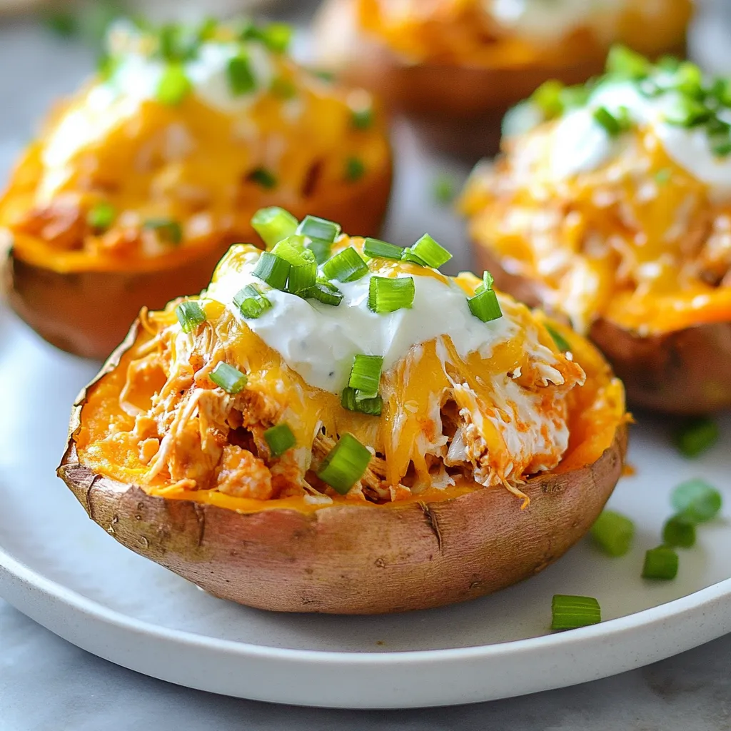 Buffalo Chicken Stuffed Sweet Potatoes Flavor Explosion