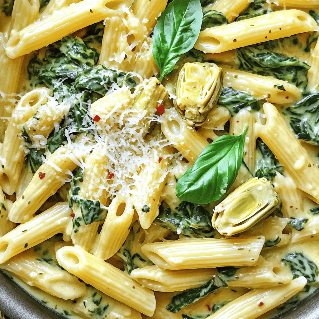 One Pot Spinach Artichoke Pasta Bold and Flavorful Meal