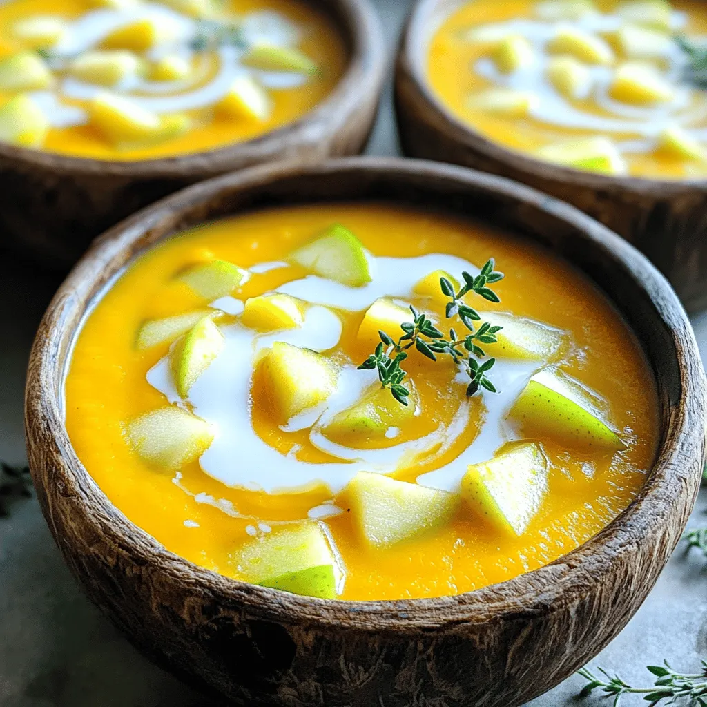 Cozy Autumn Squash and Apple Soup Scrumptious Delight