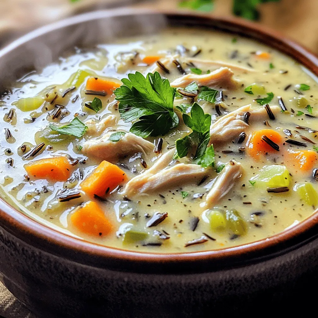 Creamy Chicken Wild Rice Soup Slow Cooker Delight