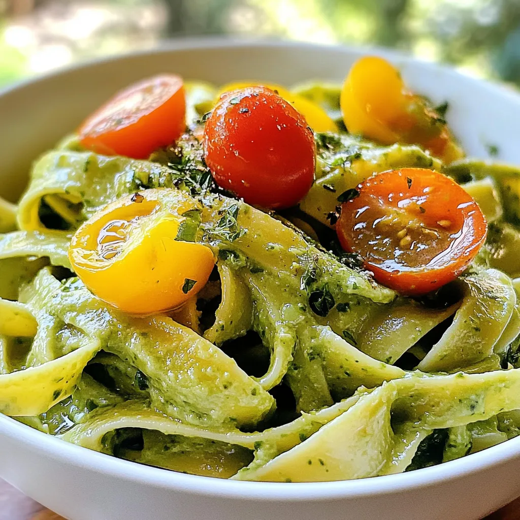 Creamy Avocado Cilantro Pasta Quick and Easy Recipe