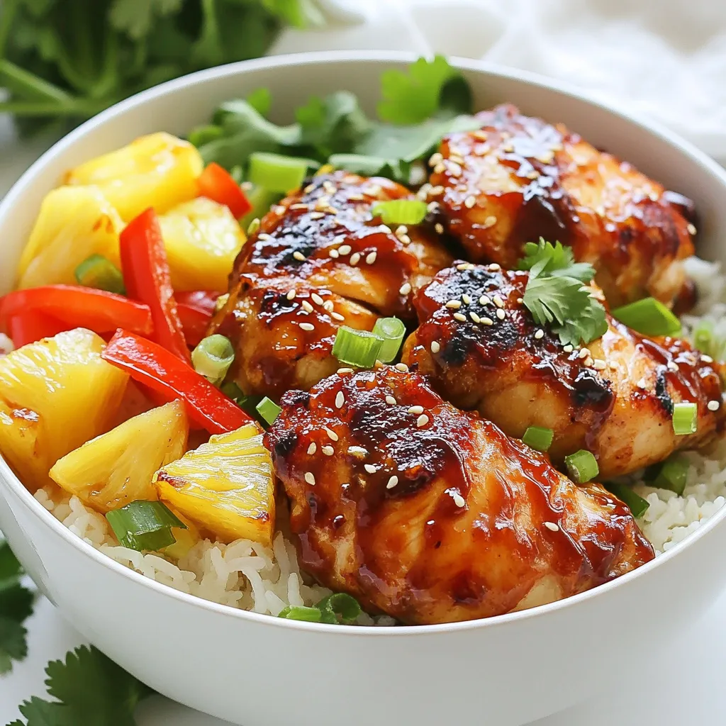 Hawaiian BBQ Chicken Rice Bowls Flavorful and Easy Meal