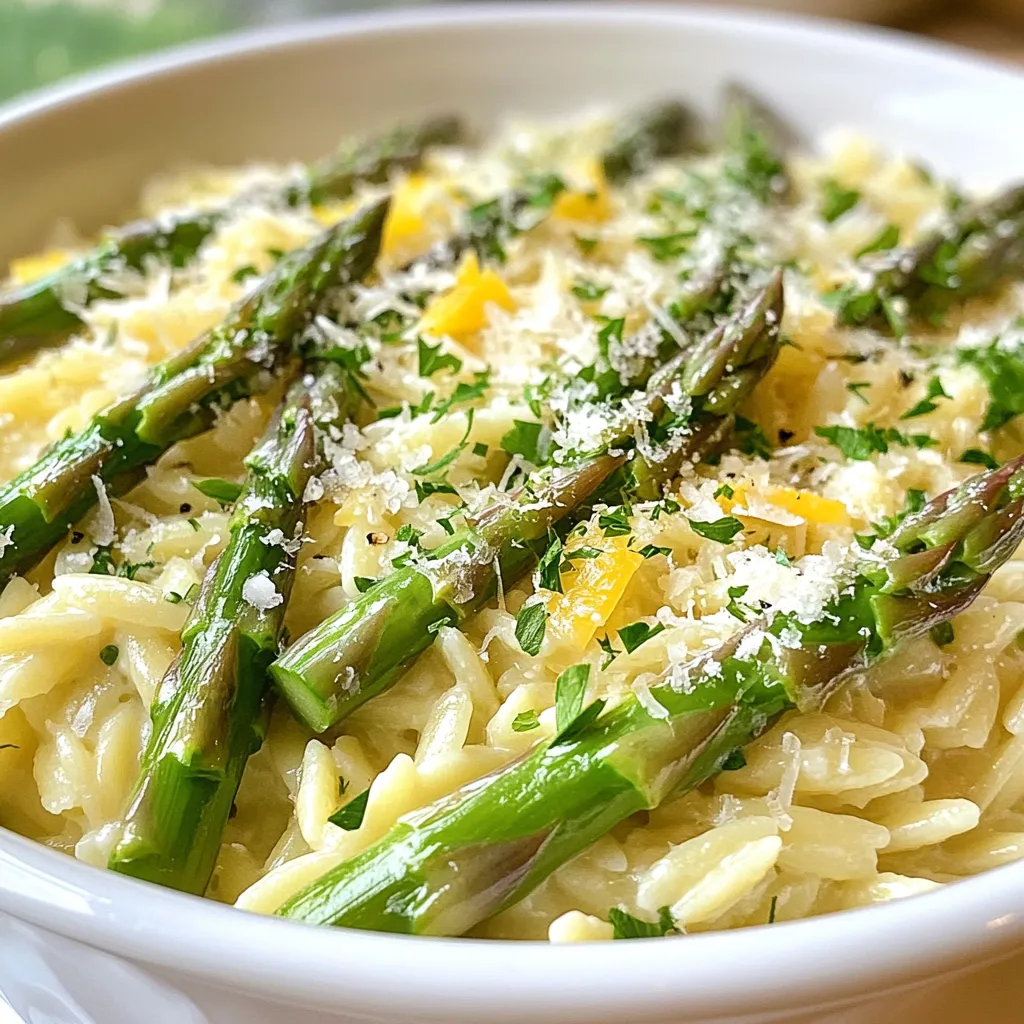 Garlic Lemon Asparagus Orzo Healthy and Flavorful Dish